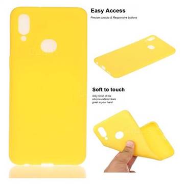 Soft Matte Silicone Phone Cover for Samsung Galaxy A10s - Yellow