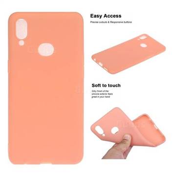 Soft Matte Silicone Phone Cover for Samsung Galaxy A10s - Coral Orange