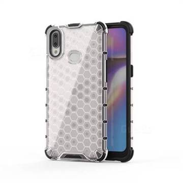 Honeycomb TPU + PC Hybrid Armor Shockproof Case Cover for Samsung Galaxy A10s - Transparent
