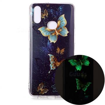 Golden Butterflies Noctilucent Soft TPU Back Cover for Samsung Galaxy A10s
