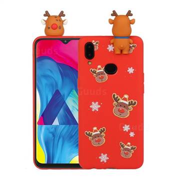 Elk Snowflakes Christmas Xmax Soft 3D Doll Silicone Case for Samsung Galaxy A10s