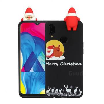 Santa Elk on Moon Christmas Xmax Soft 3D Doll Silicone Case for Samsung Galaxy A10s