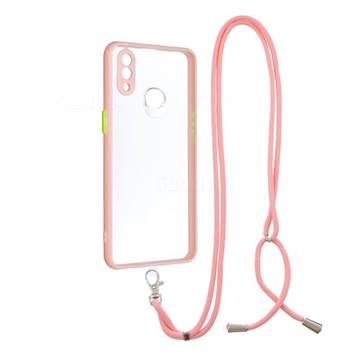 Necklace Cross-body Lanyard Strap Cord Phone Case Cover for Samsung Galaxy A10s - Pink