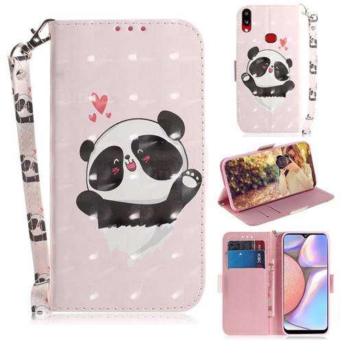 Heart Cat 3D Painted Leather Wallet Phone Case for Samsung Galaxy A10s