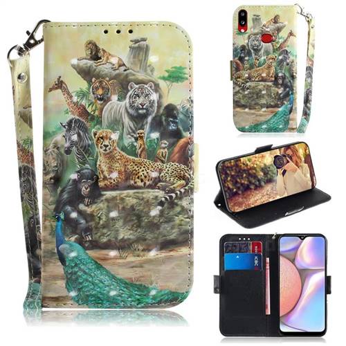 Beast Zoo 3D Painted Leather Wallet Phone Case for Samsung Galaxy A10s