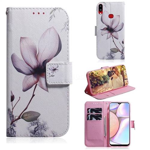 Magnolia Flower PU Leather Wallet Case for Samsung Galaxy A10s