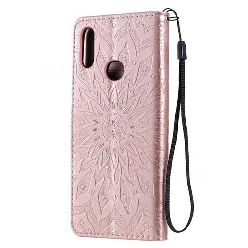 Embossing Sunflower Leather Wallet Case for Samsung Galaxy A10s - Rose ...