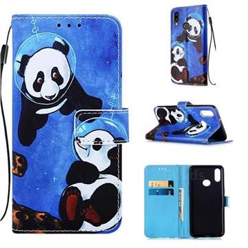 Undersea Panda Matte Leather Wallet Phone Case for Samsung Galaxy A10s