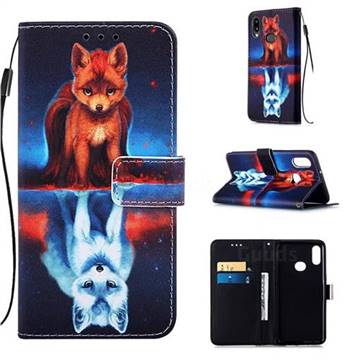 Water Fox Matte Leather Wallet Phone Case for Samsung Galaxy A10s