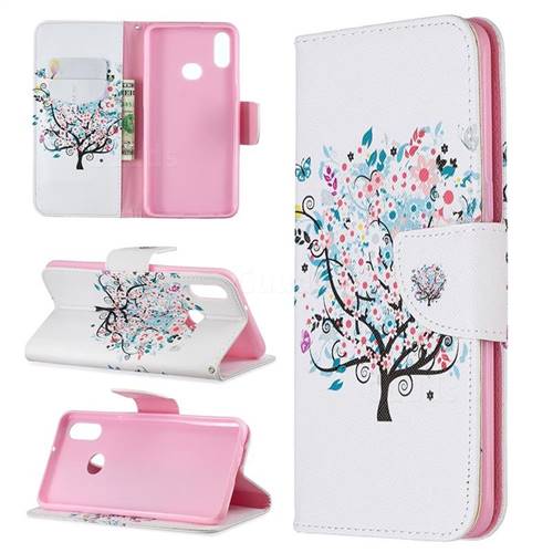 Colorful Tree Leather Wallet Case for Samsung Galaxy A10s