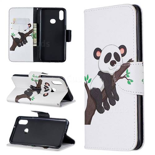 Tree Panda Leather Wallet Case for Samsung Galaxy A10s