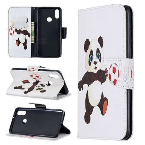 Football Panda Leather Wallet Case for Samsung Galaxy A10s