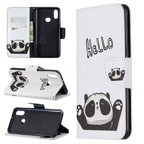 Hello Panda Leather Wallet Case for Samsung Galaxy A10s