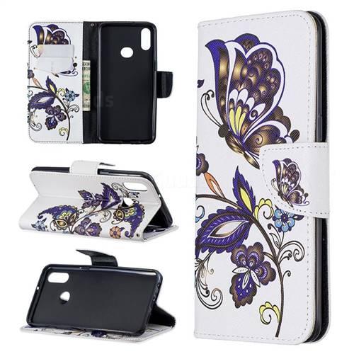 Butterflies and Flowers Leather Wallet Case for Samsung Galaxy A10s