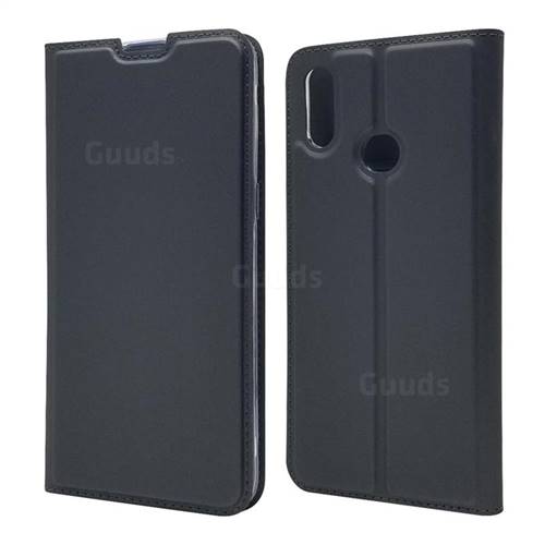 Ultra Slim Card Magnetic Automatic Suction Leather Wallet Case for Samsung Galaxy A10s - Star Grey