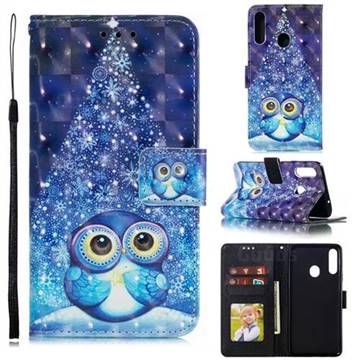 Stage Owl 3D Painted Leather Phone Wallet Case for Samsung Galaxy A10s