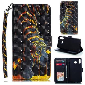 Tiger Totem 3D Painted Leather Phone Wallet Case for Samsung Galaxy A10s