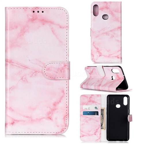 Pink Marble PU Leather Wallet Case for Samsung Galaxy A10s