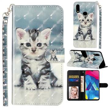 Kitten Cat 3D Leather Phone Holster Wallet Case for Samsung Galaxy A10s