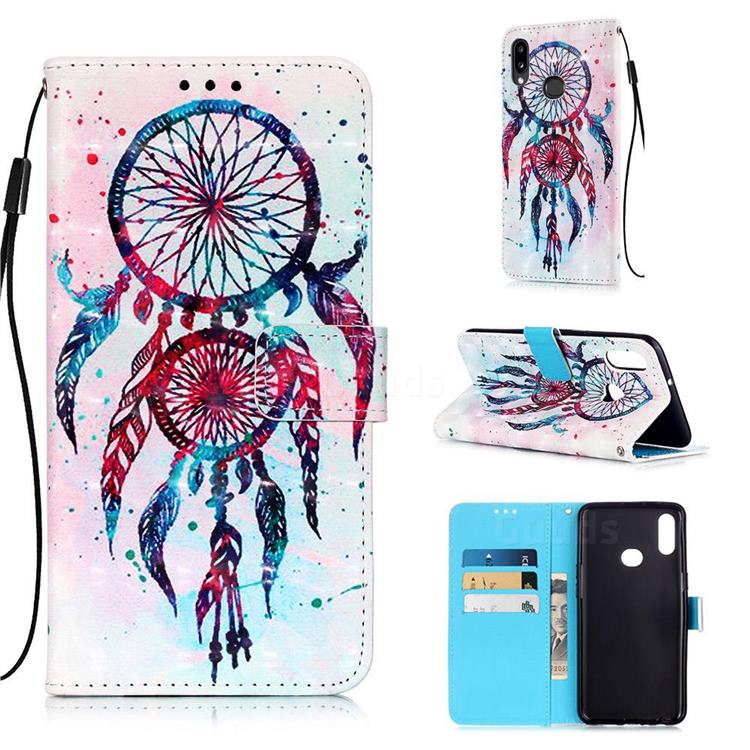 ColorDrops Wind Chimes 3D Painted Leather Wallet Case for Samsung Galaxy A10s