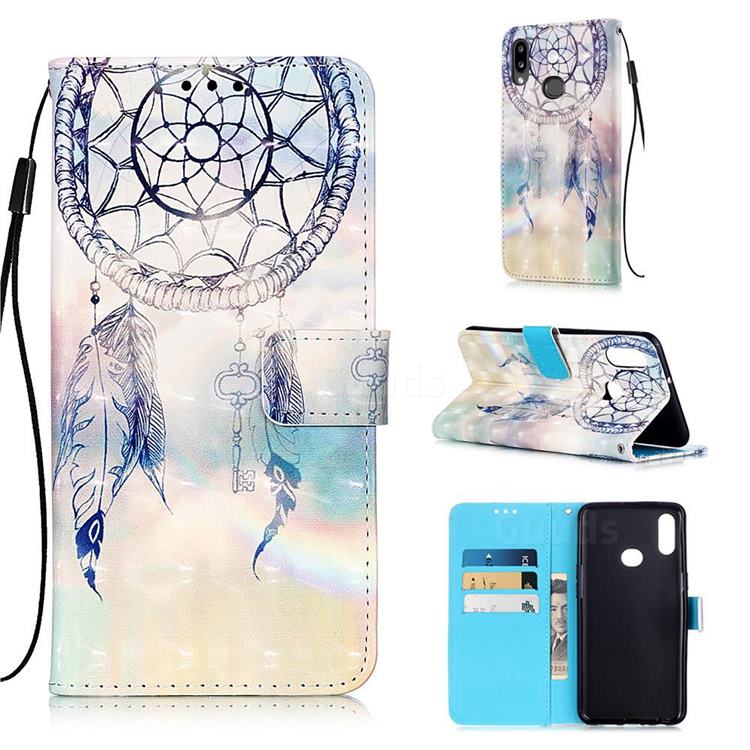Fantasy Campanula 3D Painted Leather Wallet Case for Samsung Galaxy A10s