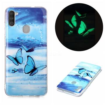 Flying Butterflies Noctilucent Soft TPU Back Cover for Samsung Galaxy A11