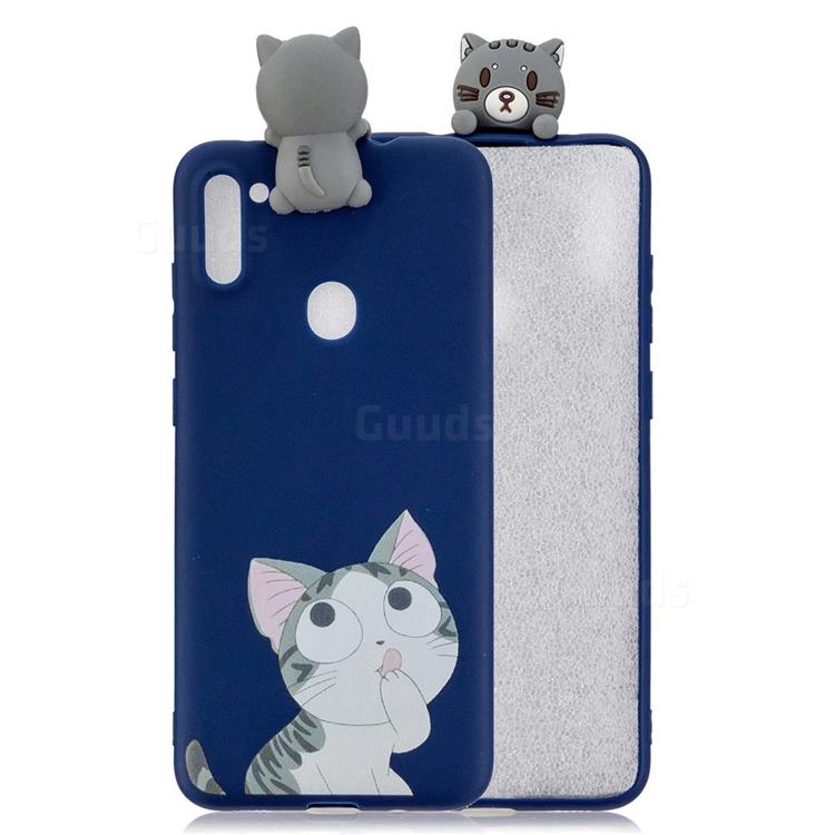 Heart Cat 3D Painted Leather Wallet Phone Case for Samsung Galaxy A11 -  Galaxy A11 Cases - Guuds