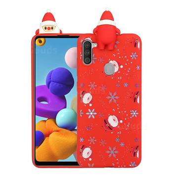 Snowflakes Gloves Christmas Xmax Soft 3D Doll Silicone Case for Samsung Galaxy A11