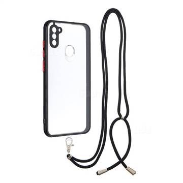 Necklace Cross-body Lanyard Strap Cord Phone Case Cover for Samsung Galaxy A11 - Black
