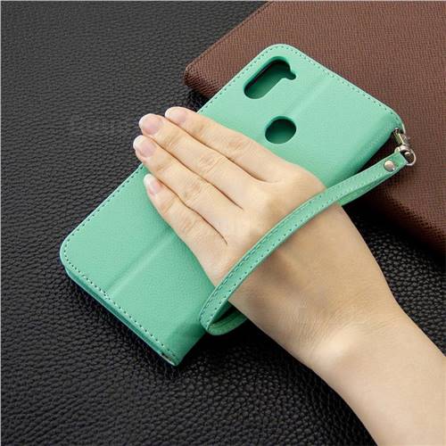 Classic Luxury Litchi Leather Phone Wallet Case for Samsung Galaxy A11 ...