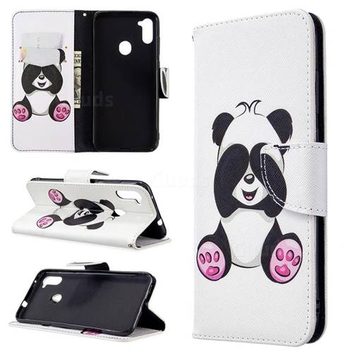 Lovely Panda Leather Wallet Case for Samsung Galaxy A11