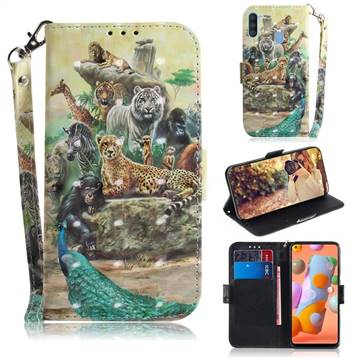 Beast Zoo 3D Painted Leather Wallet Phone Case for Samsung Galaxy A11