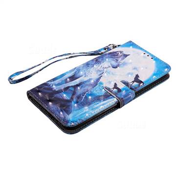 Ice Wolf 3D Painted Leather Wallet Phone Case for Samsung Galaxy A11 ...