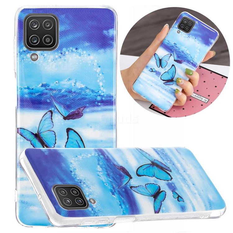Flying Butterflies Noctilucent Soft TPU Back Cover for Samsung Galaxy A12