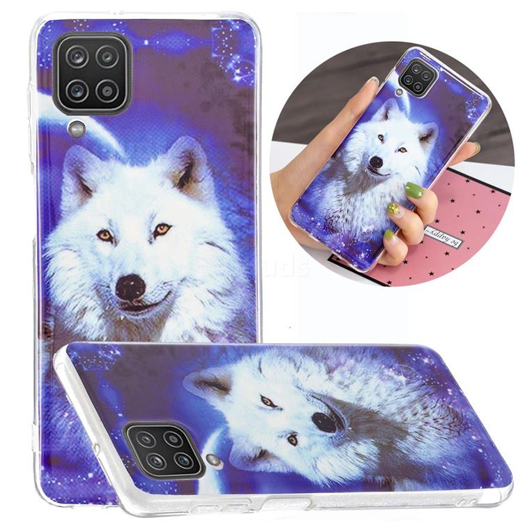 Galaxy Wolf Noctilucent Soft TPU Back Cover for Samsung Galaxy A12