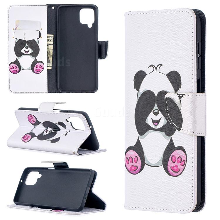 Lovely Panda Leather Wallet Case for Samsung Galaxy A12