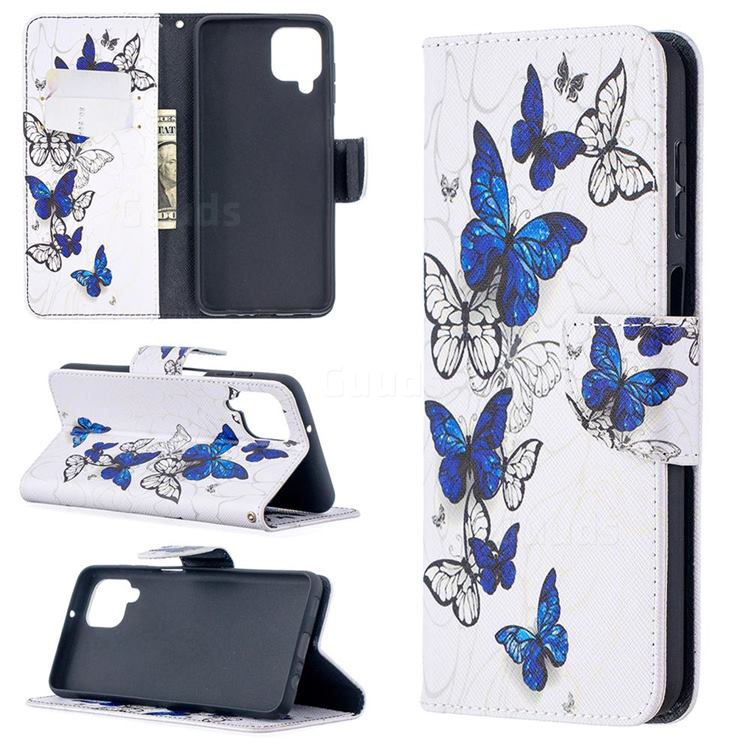 Flying Butterflies Leather Wallet Case for Samsung Galaxy A12