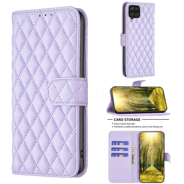 Binfen Color BF-14 Fragrance Protective Wallet Flip Cover for Samsung Galaxy A12 - Purple