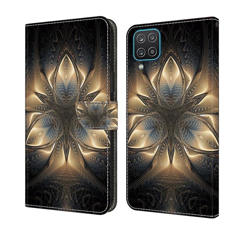Resplendent Mandala Crystal PU Leather Protective Wallet Case Cover for Samsung Galaxy A12