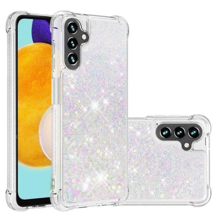 Dynamic Liquid Glitter Sand Quicksand Star TPU Case for Samsung Galaxy A13 5G - Pink