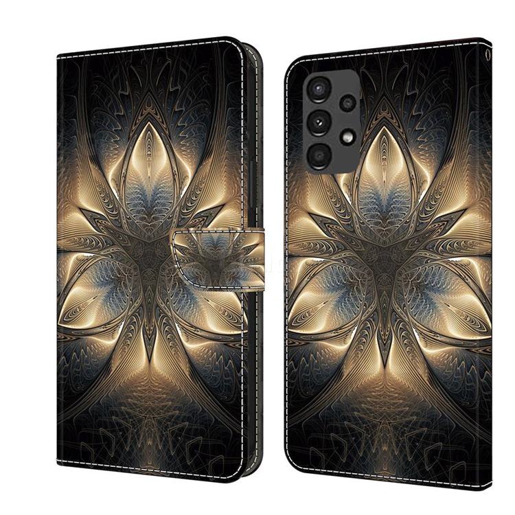 Resplendent Mandala Crystal PU Leather Protective Wallet Case Cover for Samsung Galaxy A13 4G
