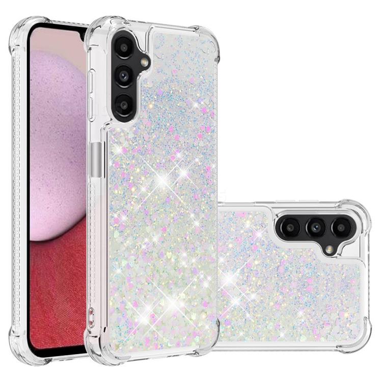 Dynamic Liquid Glitter Sand Quicksand Star TPU Case for Samsung Galaxy A14 5G - Pink