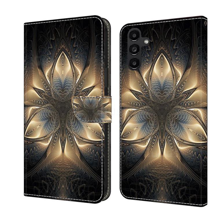 Resplendent Mandala Crystal PU Leather Protective Wallet Case Cover for Samsung Galaxy A14 5G