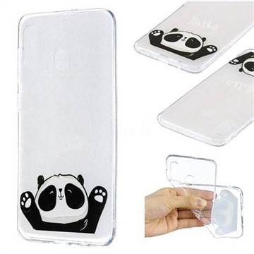 Hello Panda Super Clear Soft TPU Back Cover for Samsung Galaxy A20