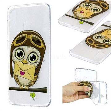 Envelope Owl Super Clear Soft TPU Back Cover for Samsung Galaxy A20