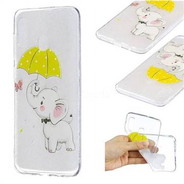 Umbrella Elephant Super Clear Soft TPU Back Cover for Samsung Galaxy A20