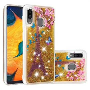 Golden Tower Dynamic Liquid Glitter Quicksand Soft TPU Case for Samsung Galaxy A20