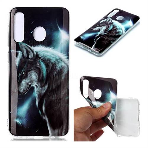 Fierce Wolf Soft TPU Cell Phone Back Cover for Samsung Galaxy A20