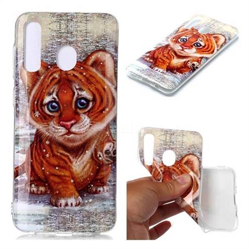 Cute Tiger Baby Soft TPU Cell Phone Back Cover for Samsung Galaxy A20