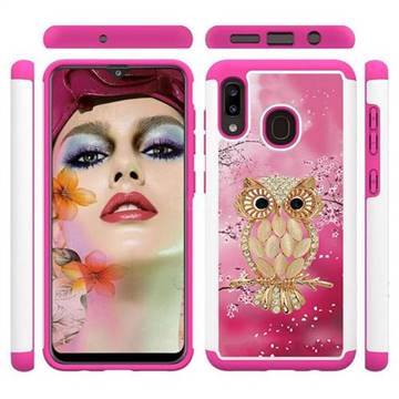 Seashell Cat Shock Absorbing Hybrid Defender Rugged Phone Case Cover for Samsung Galaxy A20